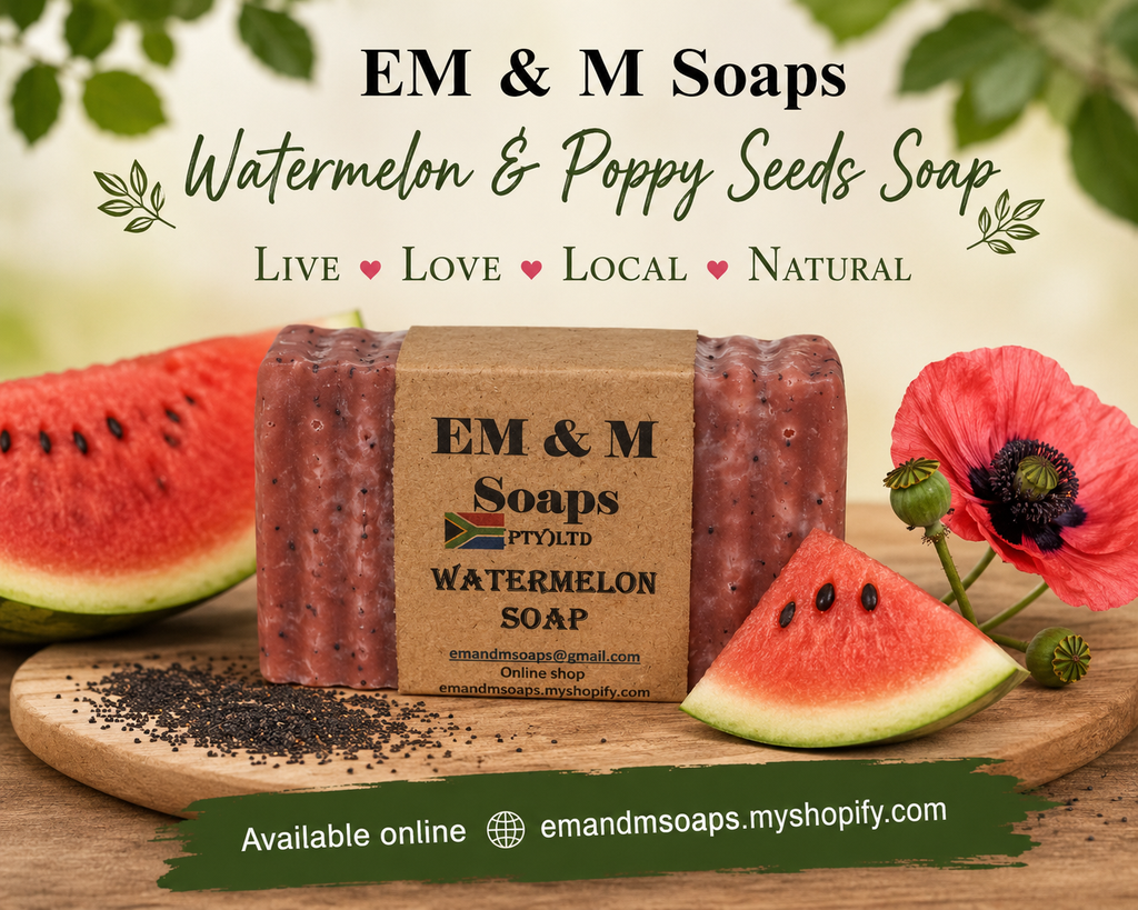 Watermelon with poppy seeds Soap
