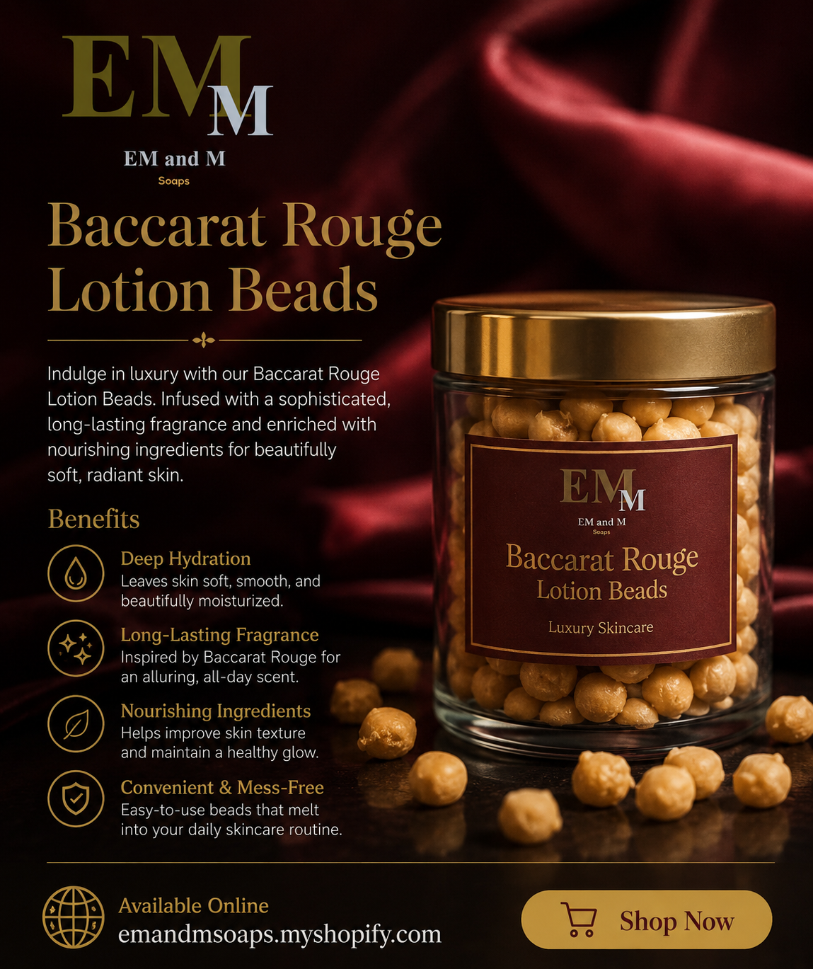Baccarat Rouge Lotion Beads